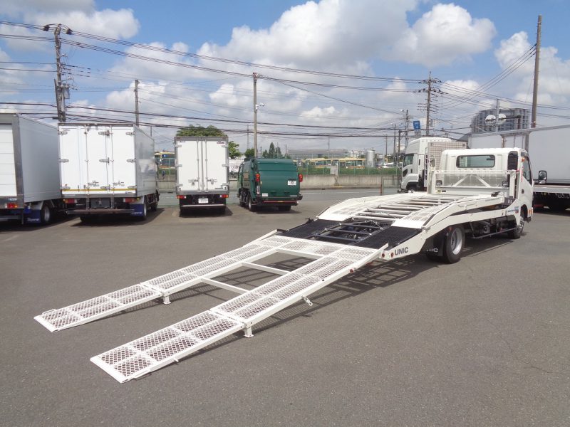 日野 小型トラック キャリアカー2台積 画像