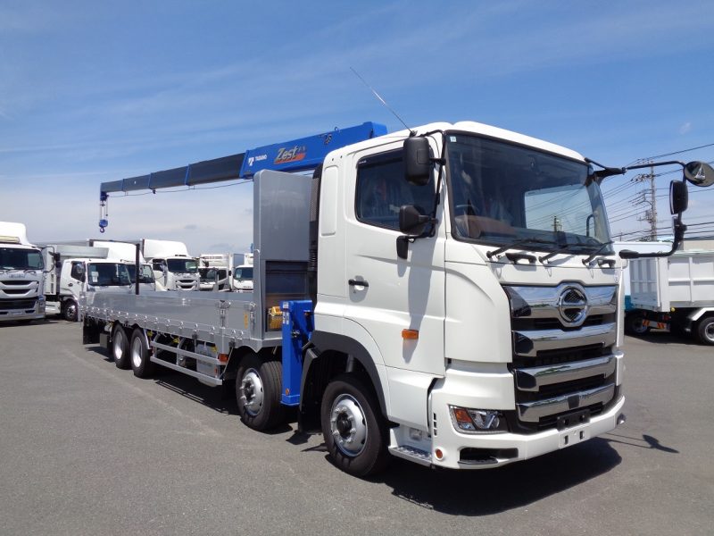 日野 大型トラック タダノ5段クレーンエアサスラジコン付(12.8ｔ)8.8m 画像