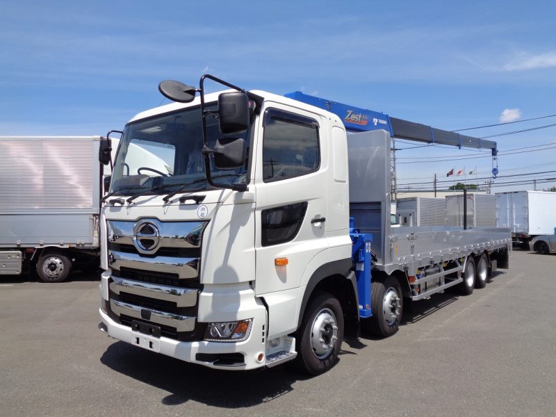 日野 大型トラック タダノ5段クレーンエアサスラジコン付(12.8ｔ)8.8m 画像
