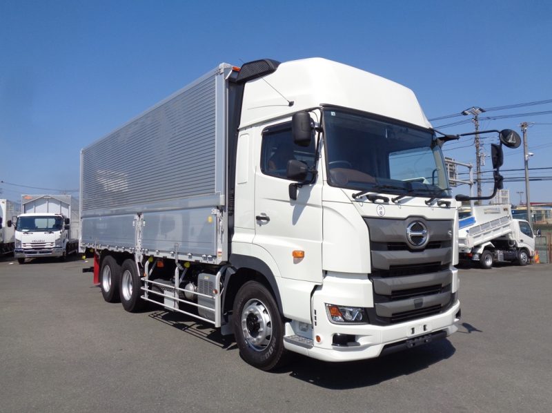 日野 大型トラック ウィングエアサスハイルーフPG付(10.9ｔ)7.2m 画像