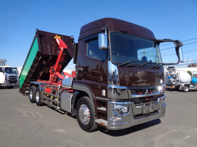 三菱 大型トラック フックロールハイルーフGVW22t箱付(シフトパイロット) 画像