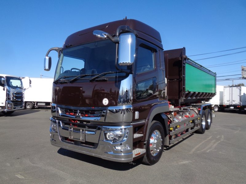 三菱 大型トラック フックロールハイルーフGVW22t箱付(シフトパイロット) 画像