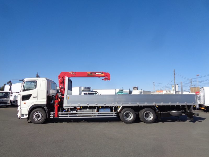 日野 大型トラック ユニック4段クレーン(12.3ｔ)8.7m2デフ 画像